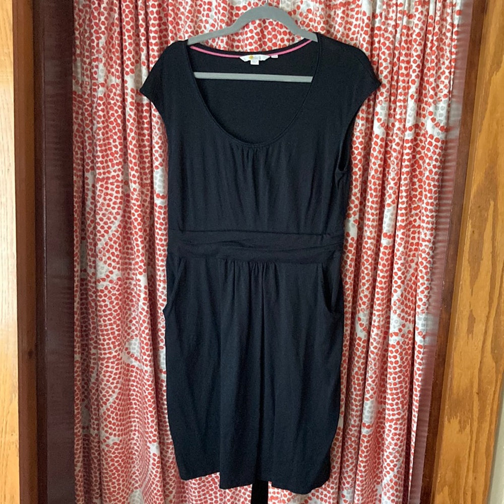 Boden Margot Dress w/Pockets Black Size 12R